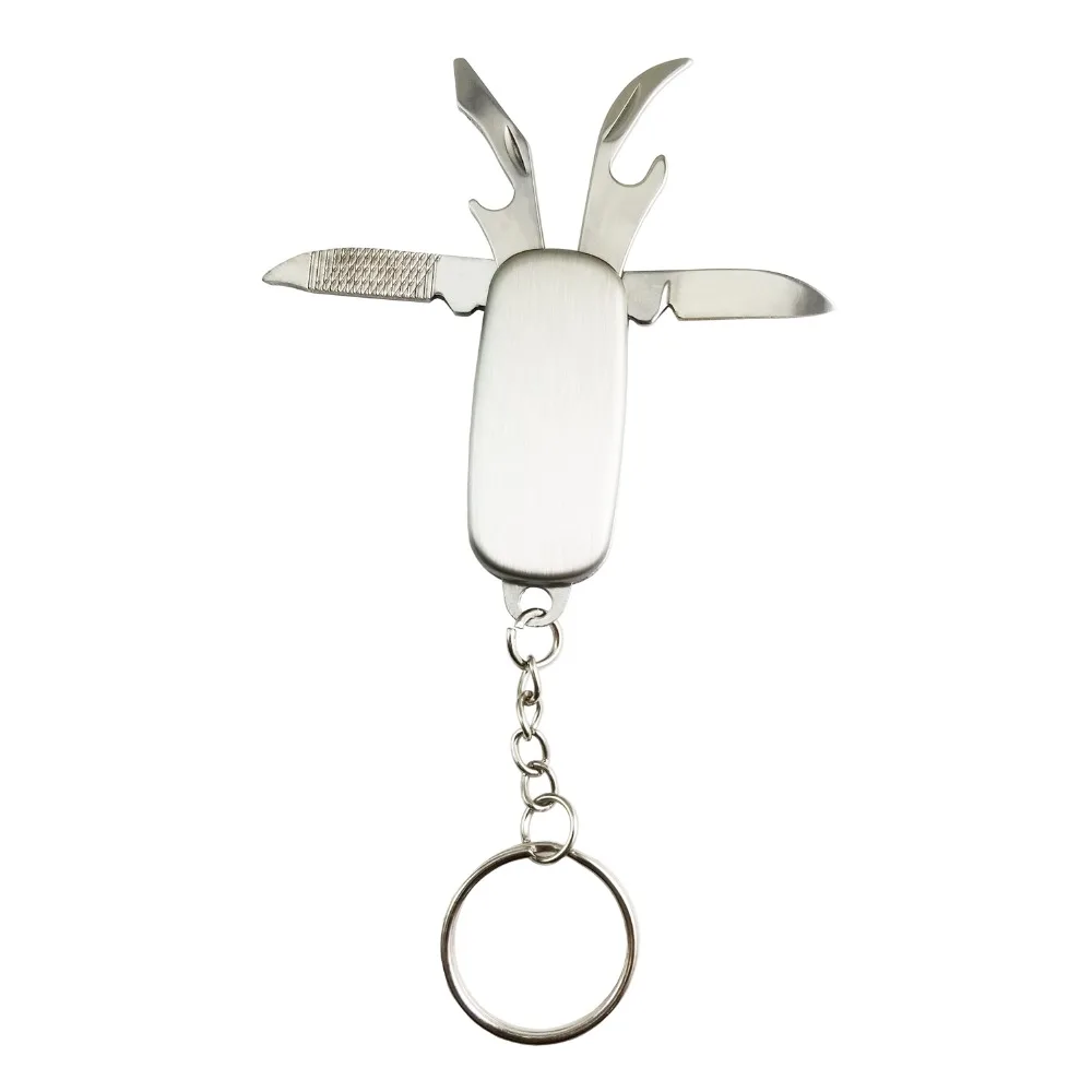 

Multi Function Gadget Tool Kit Set Key Chain Nail File Bolt Opener Box Cutter Portable Folding Utility Knife