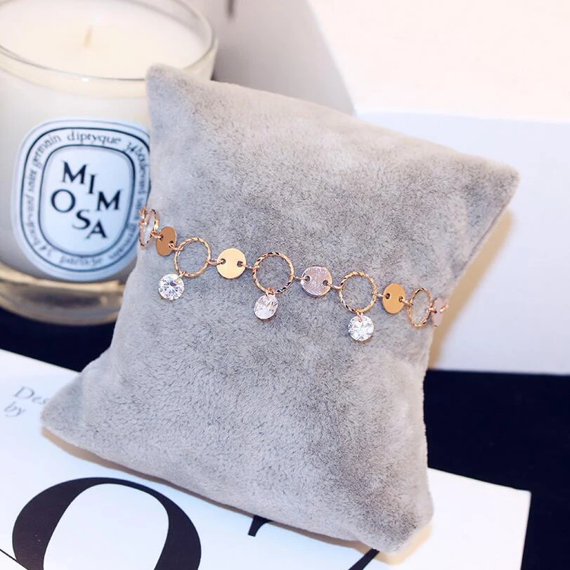 

2019 Cuff Ankle Bracelets For Women Crystal Circle Bracelet Friendship Bracelets For Best Friends Circle Stacking Bracelet