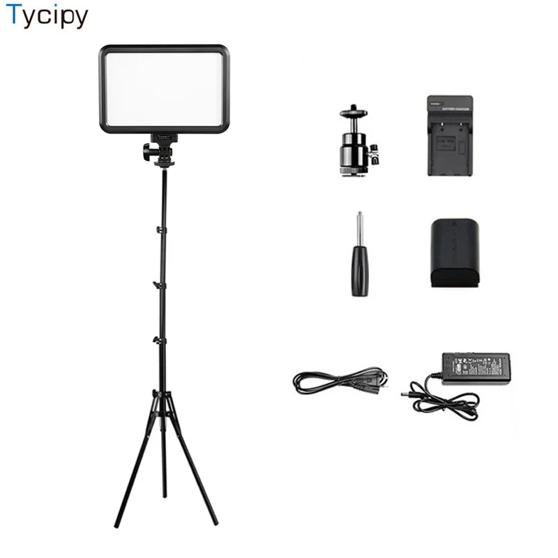 

Tycipy PT-12B Kit Video Light Dimmable Bi-color Lamp Photography Photo Studio Lighting For DSLR Nikon Canon Camera