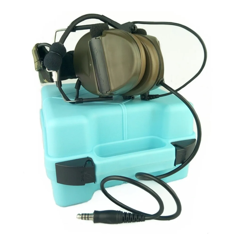 Fone de Ouvido Fone para Airsoft Tático Comtac Estilo Redução Ruído Rádio Militar od Z041 z 2 3 Z tático fone de ouvido comtac 2