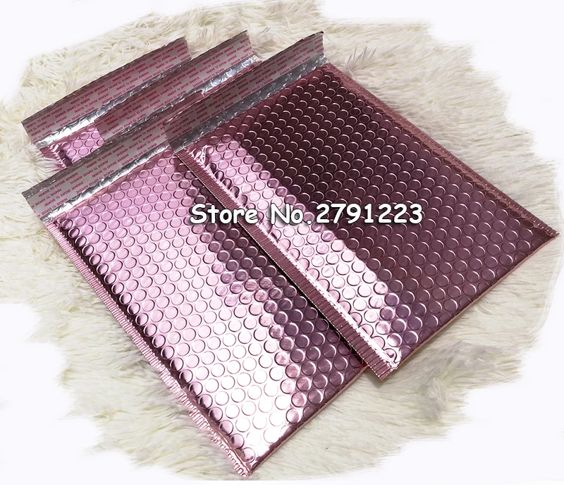 

50pcs Rose Gold Bubble Envelop, Rose Gold Foil Bubble Mailer for Gift Packaging, Wedding Favor Bag Free Shipping