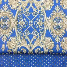 Королевский синий суд узор и горошек ситец Ткань для DIY Вышивание Постельные принадлежности квилтинга Костюмы DIY Ткань 50x160 см