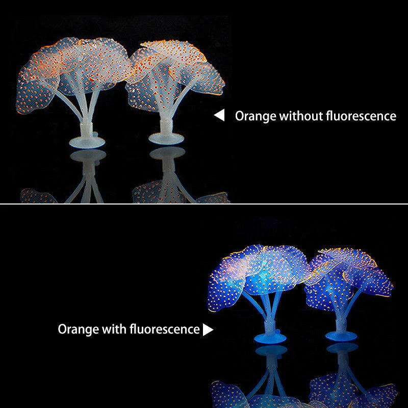 Аквариум светящиеся искусственные Медузы силиконовые искусственные водные растения флуоресцентные яркие Медузы аквариумный Декор - Цвет: Золотой