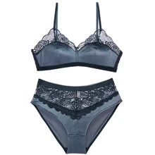 Shaonvmeiwu сексуальный замшевый лифчик, Дамское белье с тонкой кружевной отделкой и красным бюстгальтером без оправы