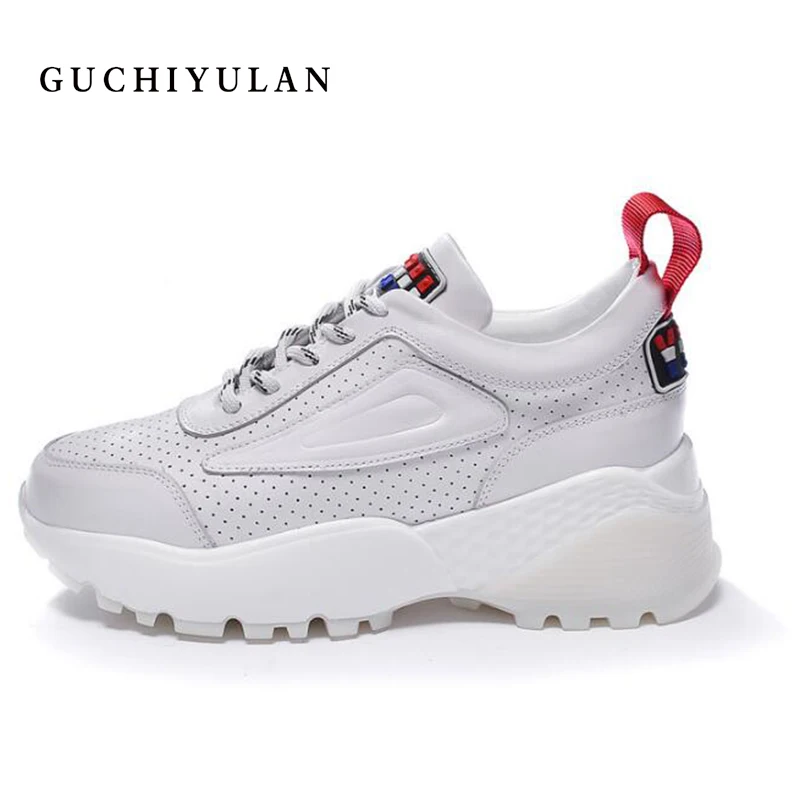 

GUCHIYULAN New style Women Sneakers Flat Travel Shoes Lace Up Platform Creepers Female Casual Flats Ladies Shoes Tenis Feminino