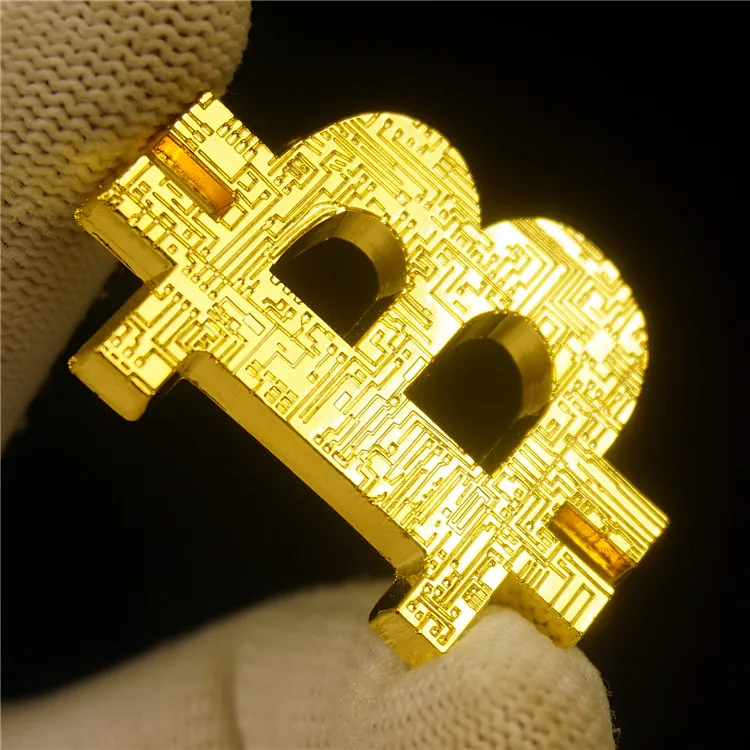 

Bitcoin Bit commemorative coin Three-dimensional coinage BTC hollow Specific shape plated gold coins craft present gift collecti