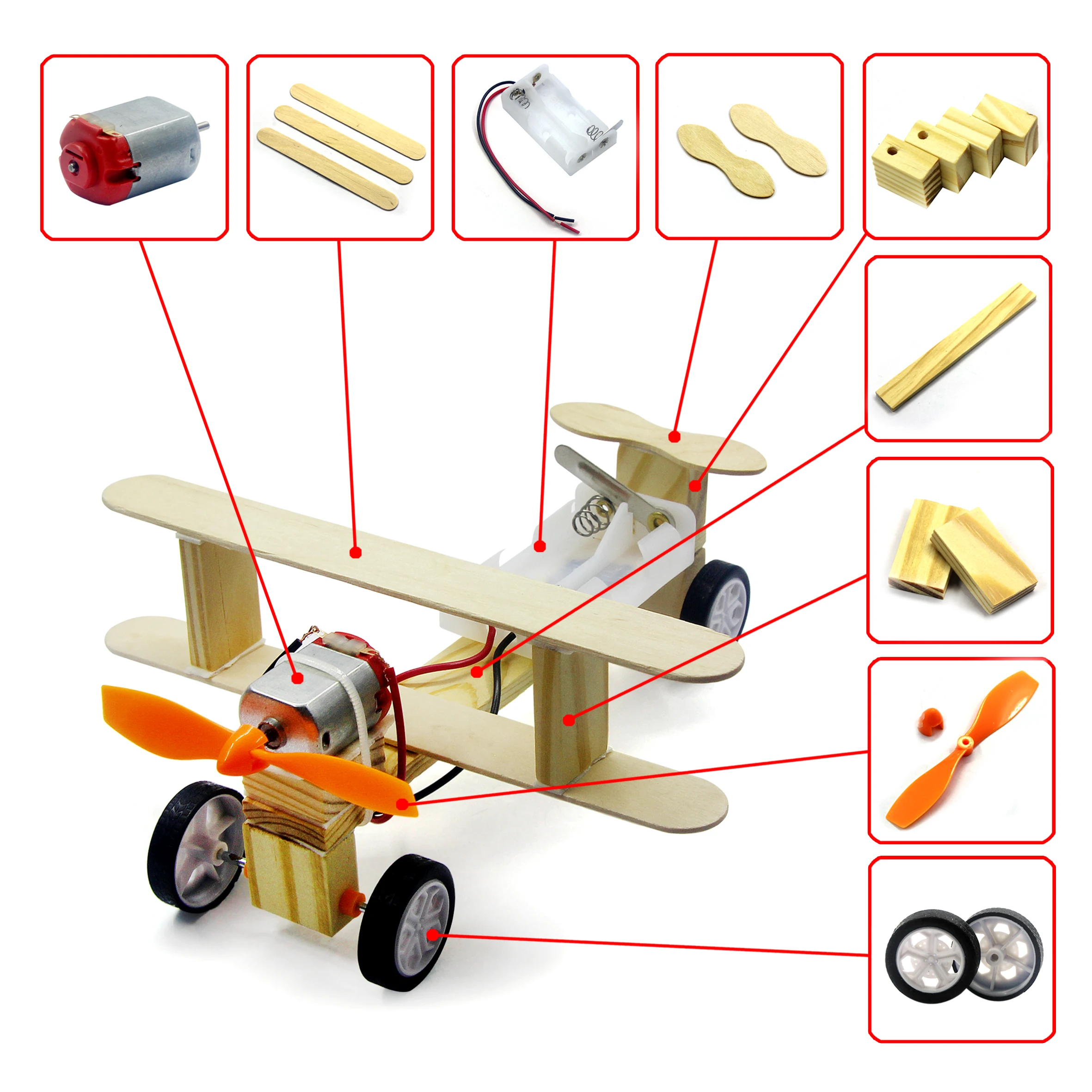 

Electric Taxiing Aircraft Model Accessories DIY Science and Technology Small Inventions Scientific Experiments Science Toys
