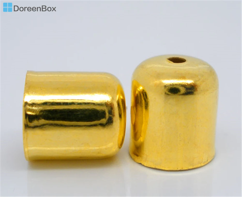 Дорин коробка Прекрасный 200 шт. цвета: золотистый цвет тупым Цепочки и ожерелья кончик биссерных колпачков 8x7 мм(подходит для 6 мм)(B04337
