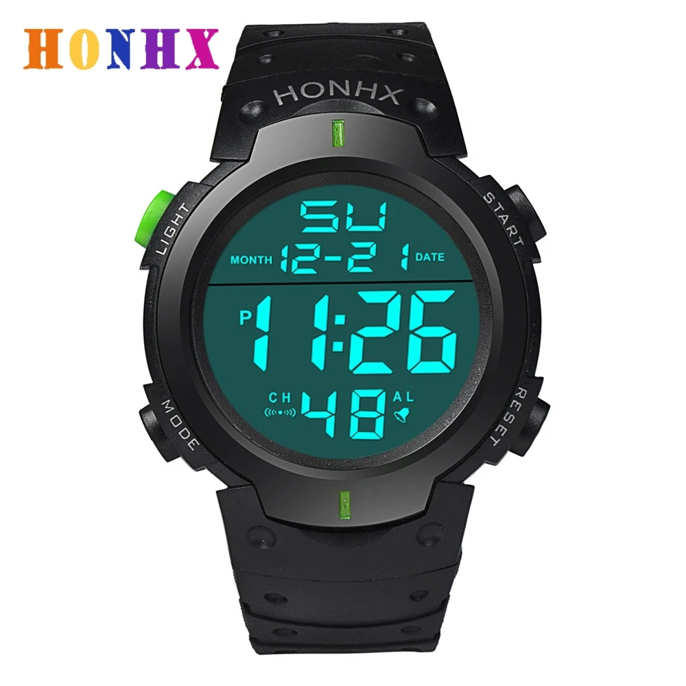 HONHX 2020 новые Брендовые мужские светодиодные цифровые военные часы спортивные