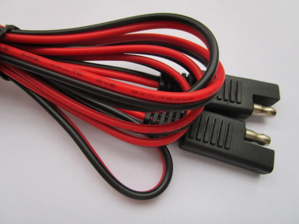 

26 Pcs SAE to SAE DC Power Automotive Extension Cable 0.75mm^2x2C 200cm Red and Black Color