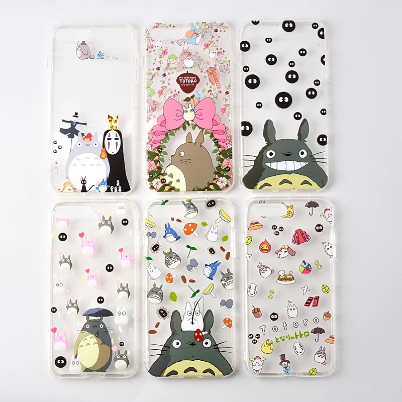 

Case For iPhone X XR Xs Max Cute Cartoon Totoro Anti-knock Soft Clear TPU Case For iPhone 11 pro MAX XS 6 6s 7 8 Plus Case