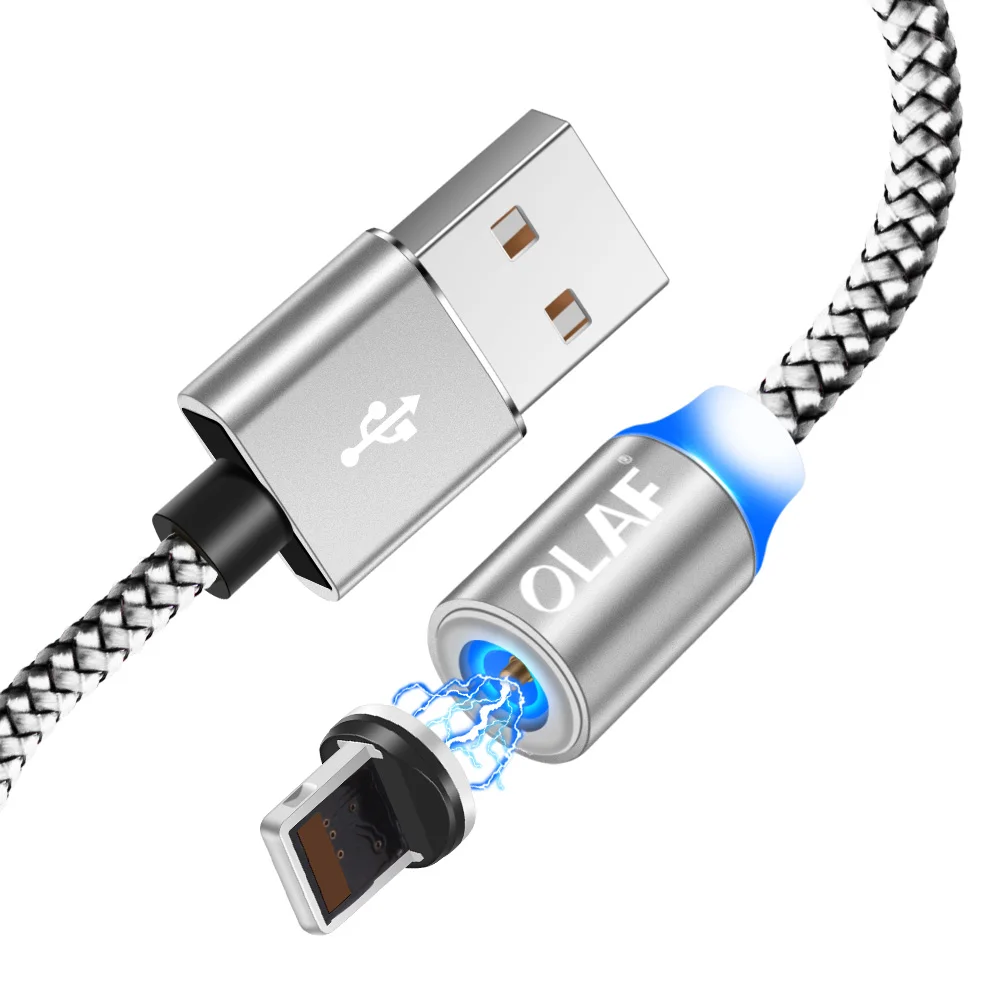 Магнитный usb-кабель Олаф для быстрой зарядки, кабель Micro USB type C, Магнитный зарядный кабель для мобильного телефона, usb шнур для iPhone X 7 samsung