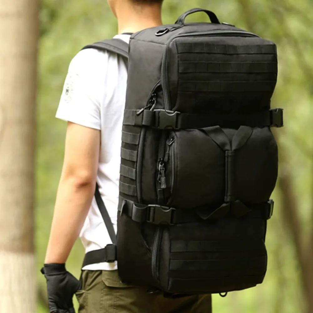 

60L Dual Use Backpack Outdoor Men Women Sports Bag Military Tactical Bags Hiking Camping Waterproof Wear-resisting Nylon Bag
