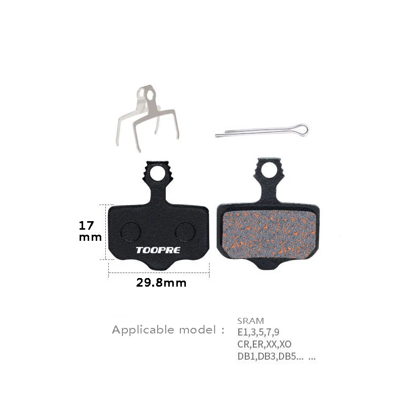 2 пары MTB велосипед дисковые Тормозные Колодки Полу-металлические подушечки для смолы для SRAM E1CR ER XX XO DB1 DB3 DB5 для SHIMANO ST ZEE QUADIEM RR7253 - Цвет: TD-02D