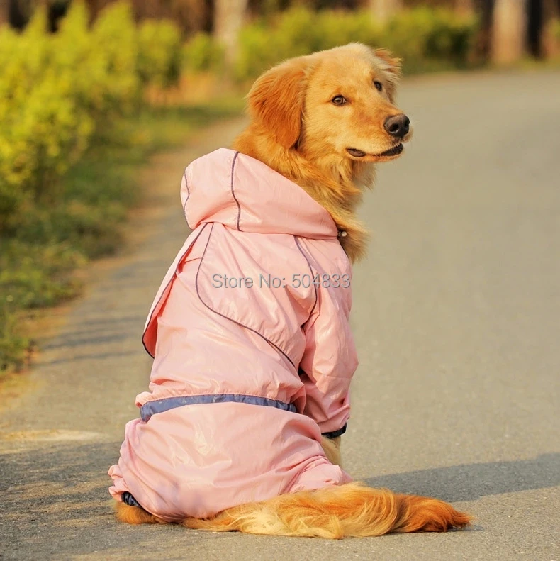 Большие собака плащ-дождевик одежда водонепроницаемый для собак плащ домашние собачка Толстовка rainjacket 4 ноги 4 цвета SZ 8- 26 на продажу