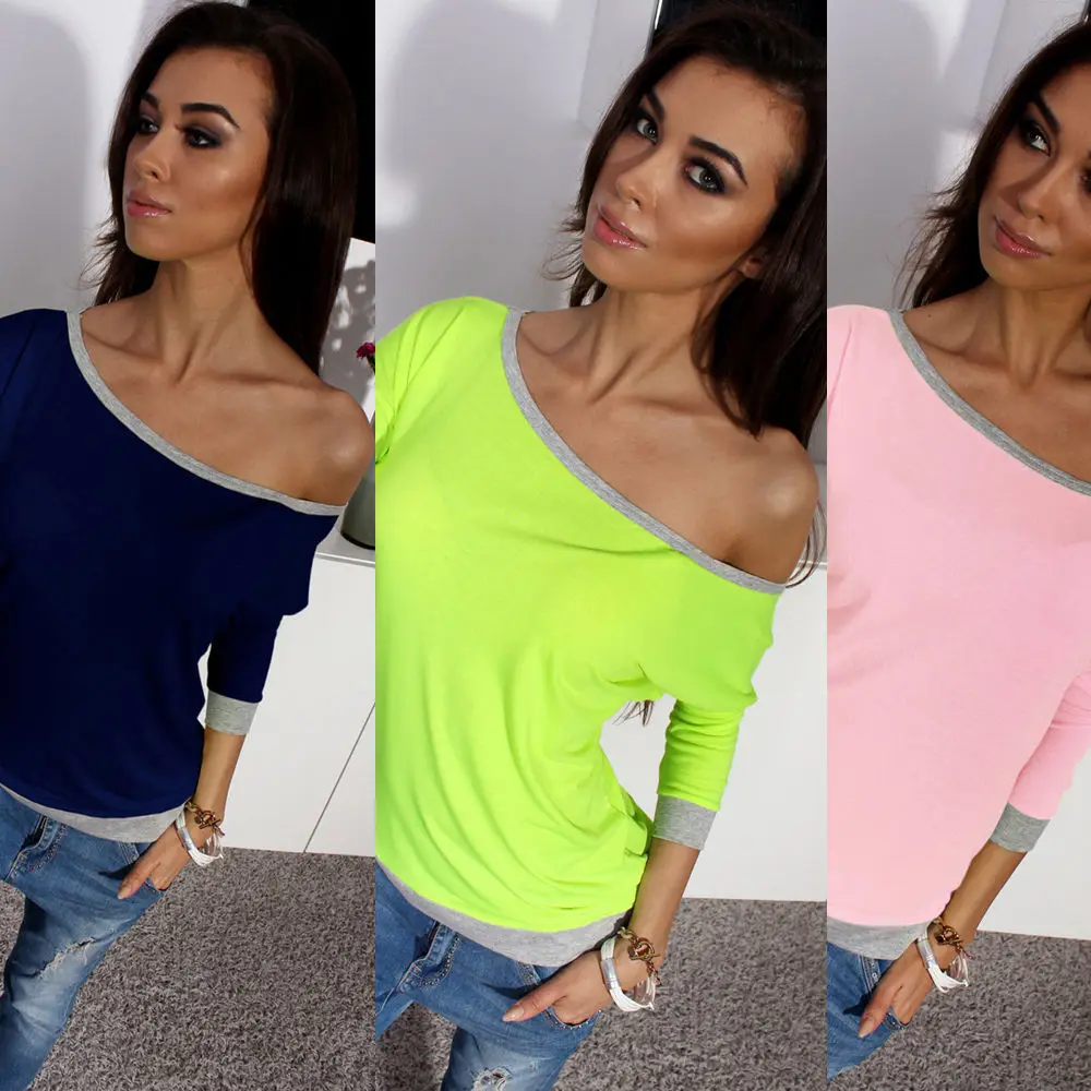 one shoulder tricot sweaters women Autumn winter knitted jumper oversized pull femme Sexy pullover knitwear warm | Женская одежда