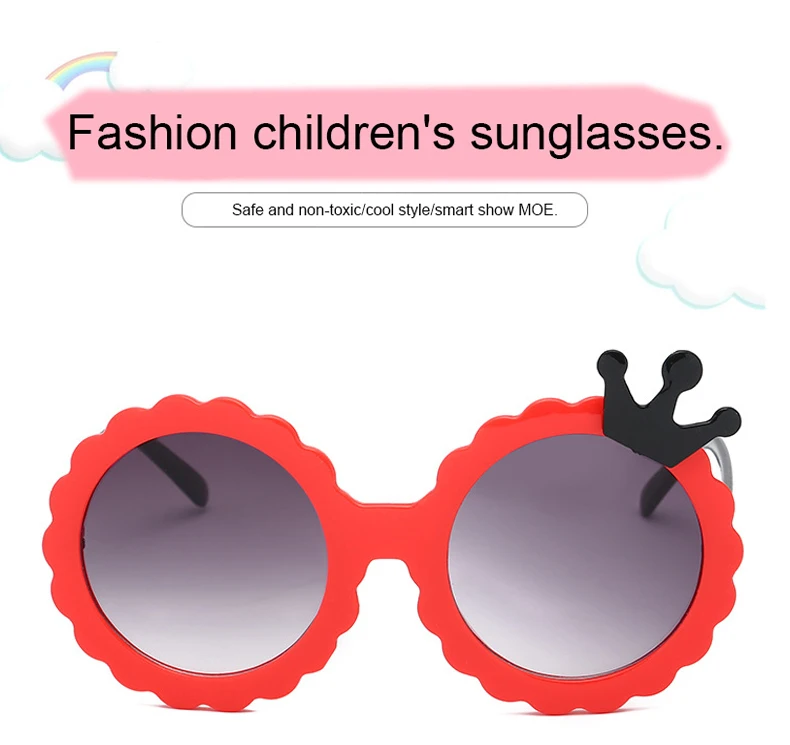 MINIMUM Crown Children Sunglasses Boy Girl Child Sunglasses Light and comfortable Kids Eyewear Anti-UV Fashion Baby Sun glasses1 (1)