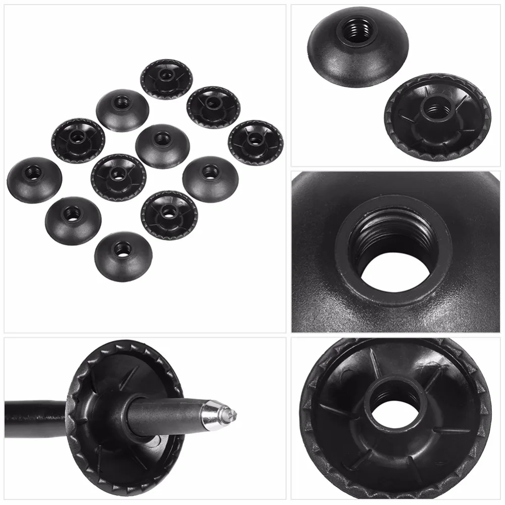 

12PCS 54mm Black Trekking Pole Round Snow Ski Mud Basket Hiking Walking Stick Basket Replacement Accessory