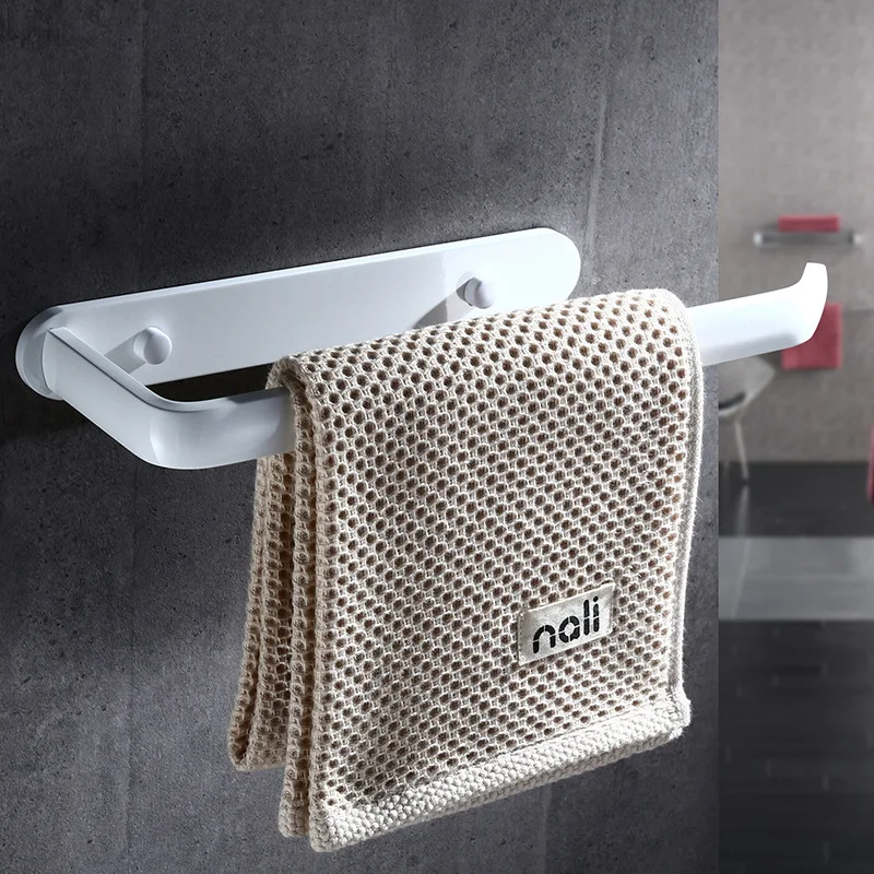 Держатель для полотенец алюминиевый черный/белый держатель для полотенец для ванной комнаты вешалка для полотенец Полка для хранения короткая вешалка для полотенец аксессуары для ванной комнаты вешалка для полотенец