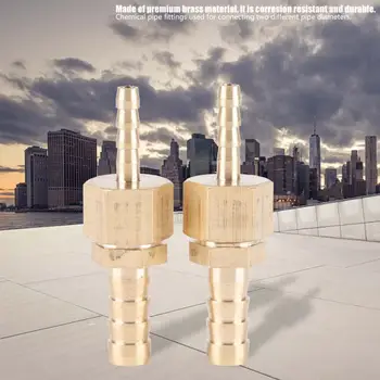 

2Pcs/Set 4--8mm Fitting Hose Barb Tail Reducer Reducing Plug Connector Brass