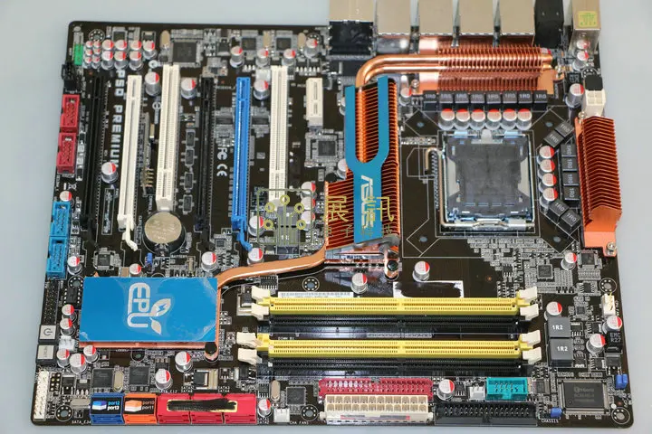 Оригинальная материнская плата ASUS P5Q Premium DDR2 LGA 775 USB2.0 16 Гб для Core 2 Duo Quad cpu P45
