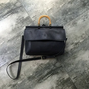 

100% Genuine Leather Luxury Handbags Women Bags Designer Satchel High Quality Fashion Lady Shoulder Bag Black Top-Handle Bags