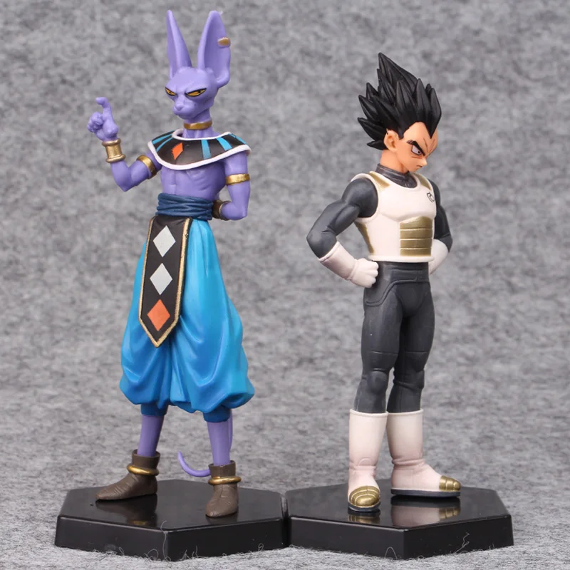 2 шт./партия косплей, японское аниме Dragon Ball Z Beerus Vegeta Бог, супер сайян ПВХ фигурка Модель Куклы Игрушки для детей Подарки