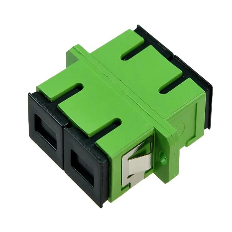 

100PCS SC/APC Adapter New SC Female Fiber Optic Duplex Single Mode SC Flange with Flange Plastic Fiber Coupler