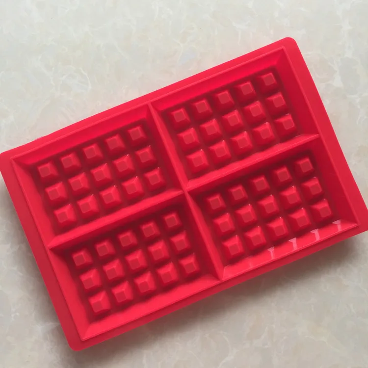 square waffle silicone hand baked cookies cake soap mold