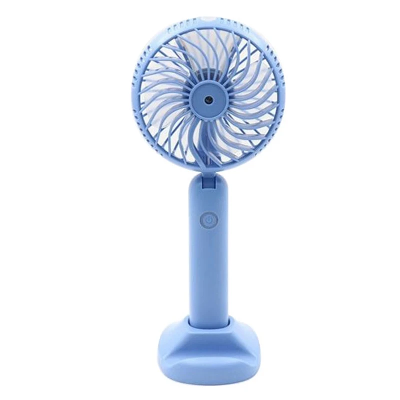 1800Mah Portable Water Spray Mist Fan Electric Usb Rechargeable Handheld Mini Fan Cooling Air Conditioner Humidifier For Outdo - Цвет: Blue