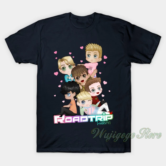 

Summer Roadtrip + Hrvy RoadtripTV band boyband merch men T-Shirt women cotton t shirt Short Sleeve funny printed tshirts