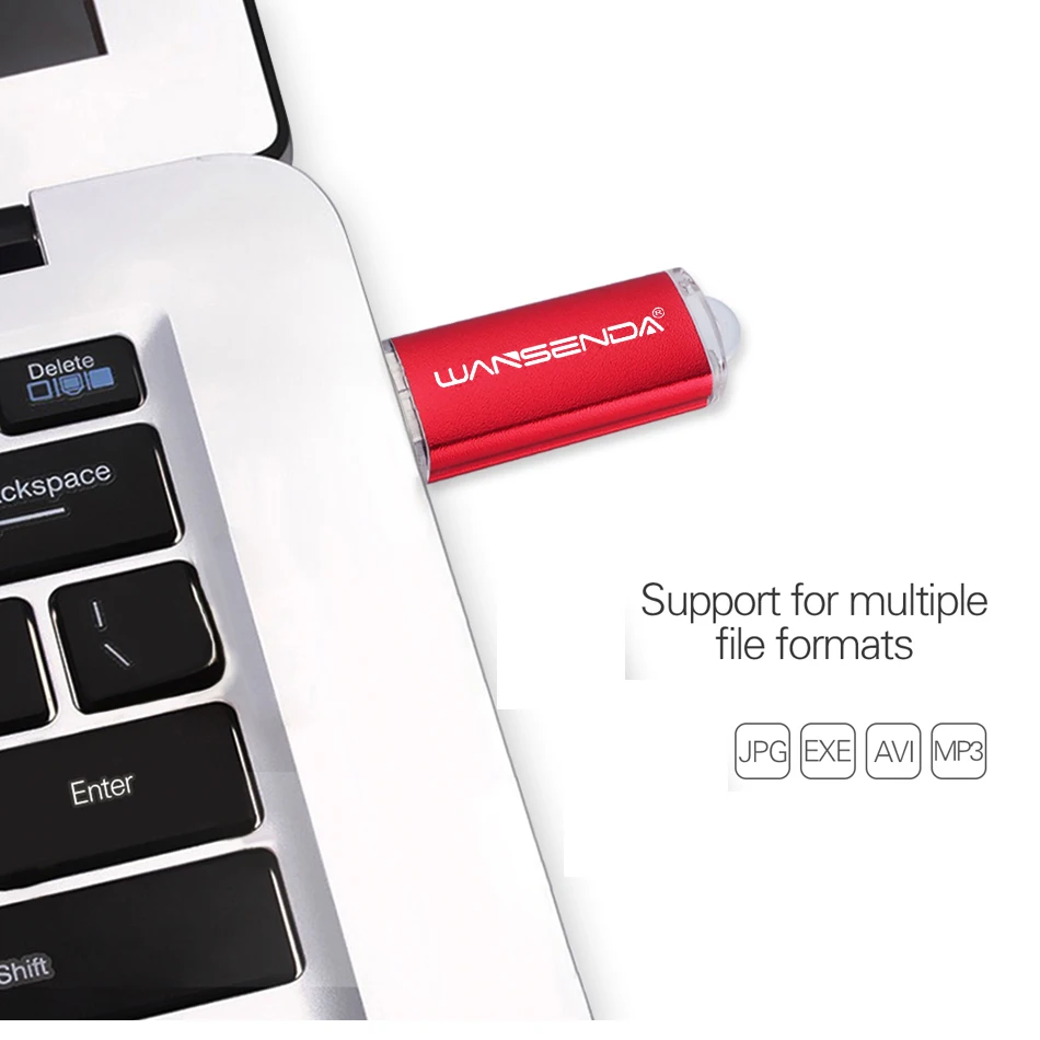 WANSENDA металлический USB флэш накопитель мини 8 ГБ 16 32 64 Гб фактическая емкость
