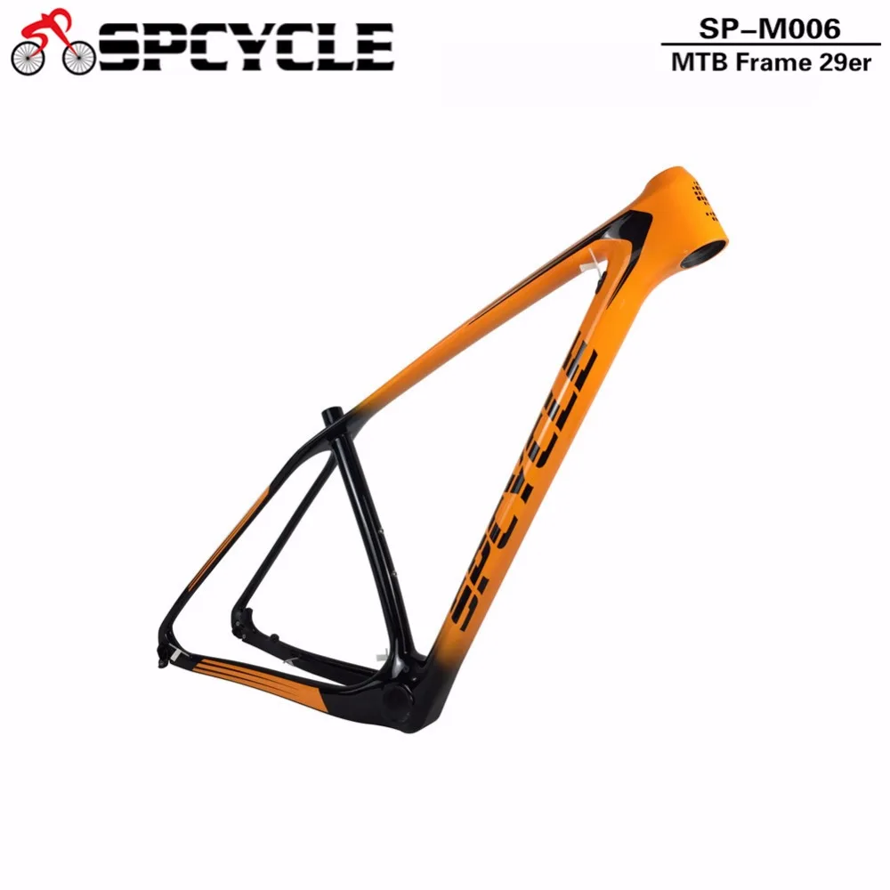 

Spcycle 27.5er 29er Full Carbon MTB Bicycle Frames,650B Carbon Mountain Bike Frames Thru Axle 142x12mm or 135*9mm New Painting