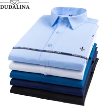 Dudalina, бамбуковое волокно,, мужские рубашки, мужские, с длинным рукавом, одноцветные, облегающие, Повседневная рубашка, мужская, Social, деловая