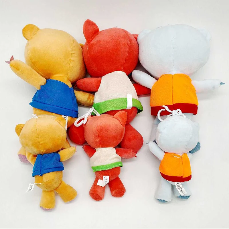 3pcs/Lot Russian Cartoon Plush Toy Bear Keychain For Children Birthday Gifts Anime Mimi Mishki Stuffed Doll 15cm