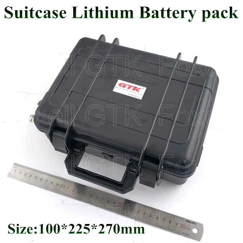 Lithium 12v 100ah lithium battery pack for Golf Cart RV Marine UPS Portable Backup Power Solar Power suitcase free shipping (2)