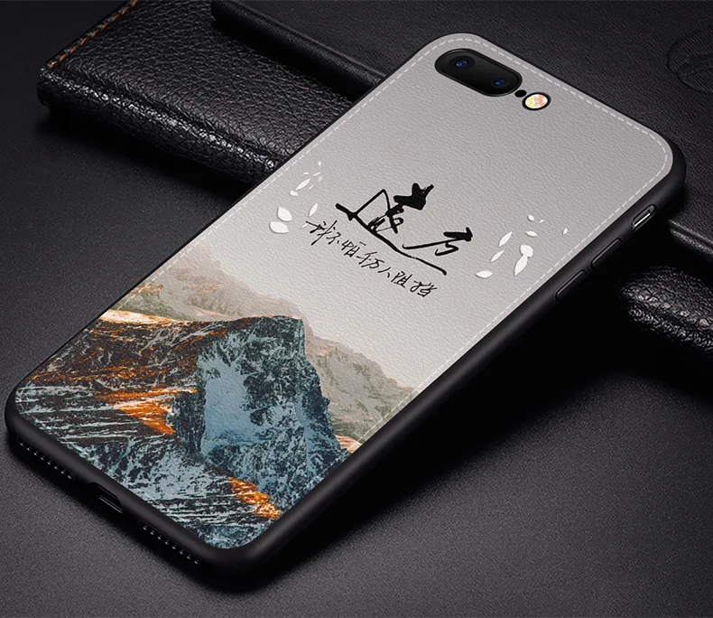 IIOZO природный пейзаж мягкий из искусственной кожи чехол для Iphone X XR XS MAX 6 7 8 plus снежные горы задняя крышка чехол для телефона s