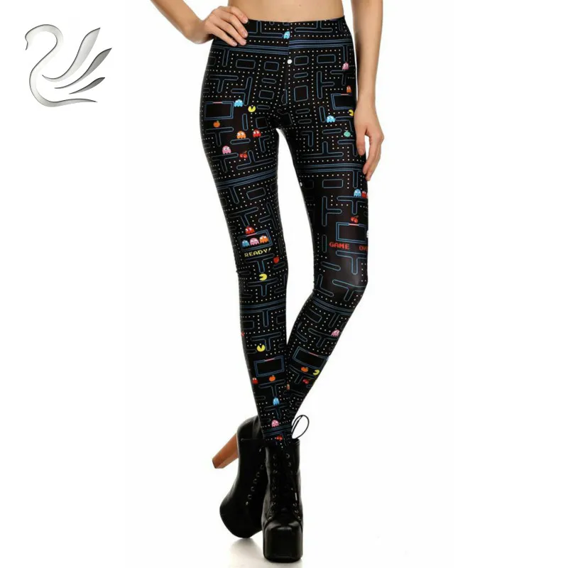 

New 3d Design Fashion Legging Print Pacman Colorful Jellyfish Legins Peacock Digital Sexy Women Leggings Skinny Women Slim Pant