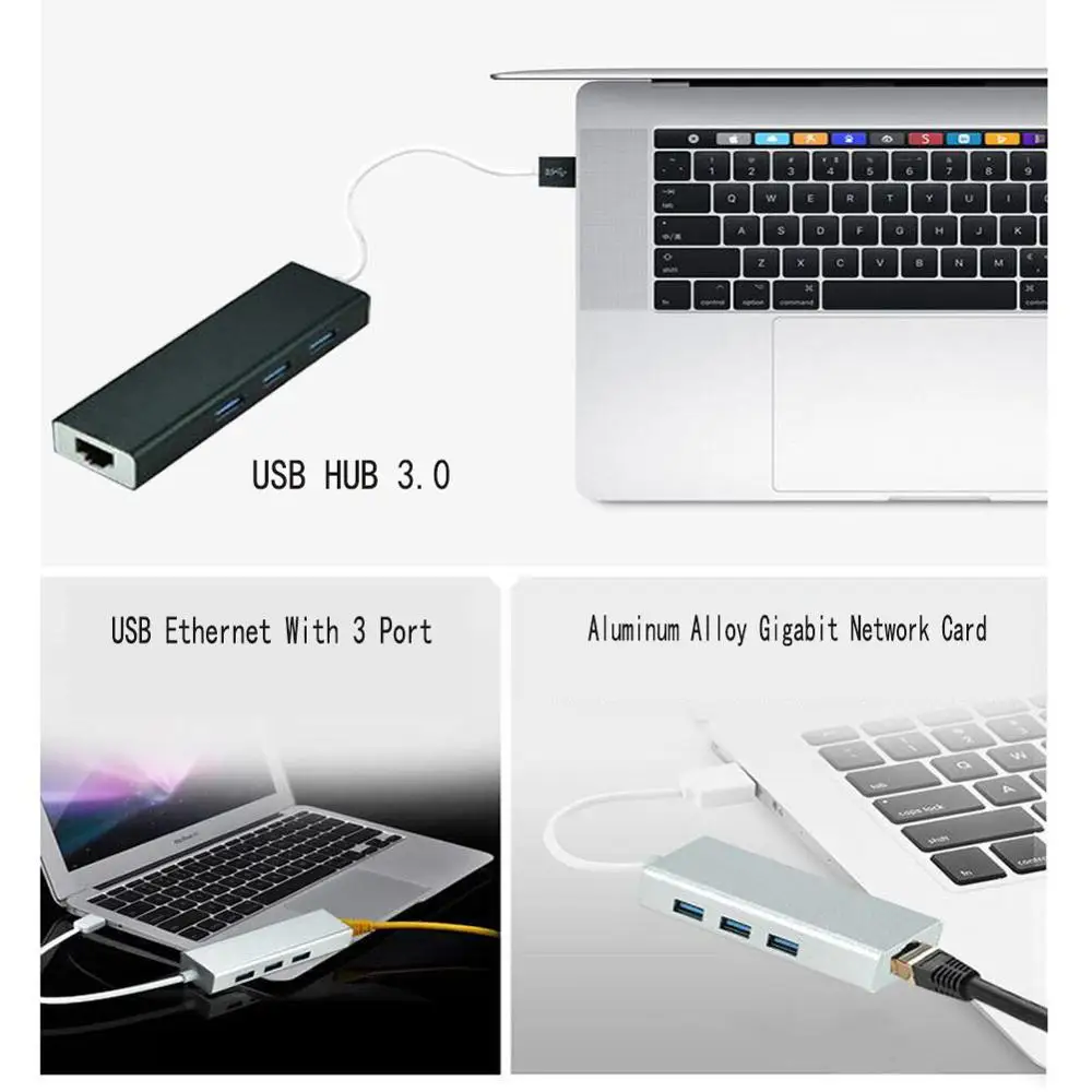USB Ethernet с 3 Порты и разъёмы концентратор 0 RJ45 Соединительная плата локальной