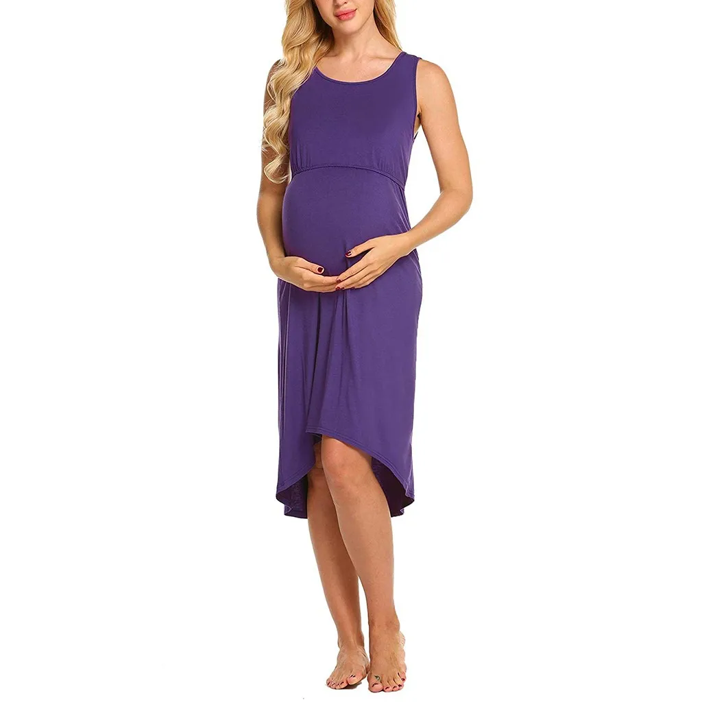Для женщин беременность платье для беременных с коротким рукавом удобные кормящих рубашки халат для кормящих женщин Одежда для беременных ropa embarazada