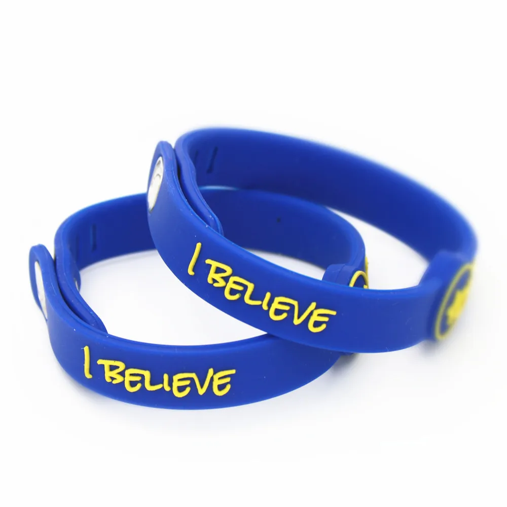 LUKENI 1 шт. мужские синие фирменные спортивные силиконовые браслеты Amp I believe Basketball Lover Fans регулируемый браслет SH036