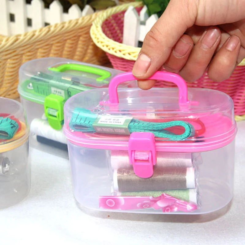 Home sewing kit Portable Multifunctional home special Traveling on the go Plastic material Random Color essential |