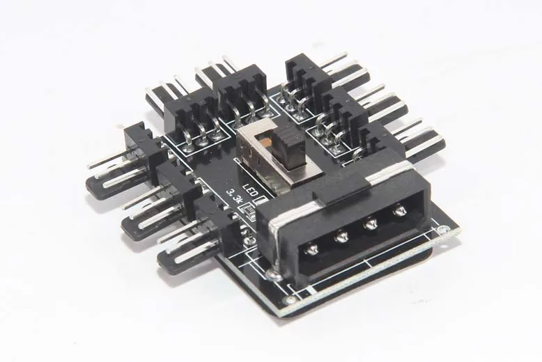 100 шт. IDE Molex 1-8 многоходовой сплиттер охлаждающий вентилятор концентратор 3 Pin 12V