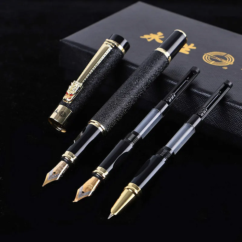 3pcs/set Tibetan Arabic Fountain Pen Gothic Parallel Art Flat Tip Vinyl Arabic Fountain Pen Calligraphy Student Pen Stationery