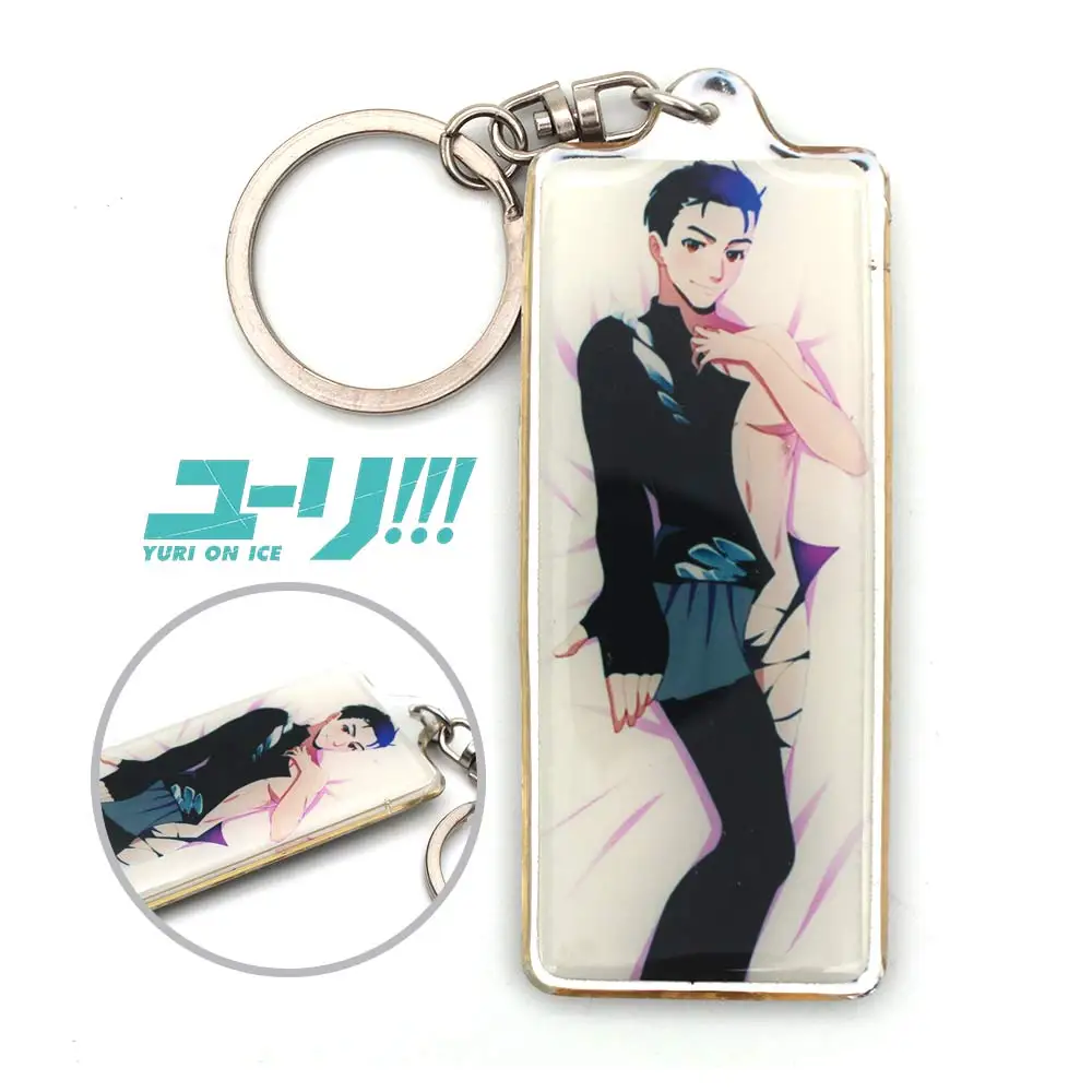 

Giancomics YURI!!! on ICE Keychain Anime Cartoon Character Cool Acrylic Plastic Keyring Costume Accessory Cosplay Pendants Gift