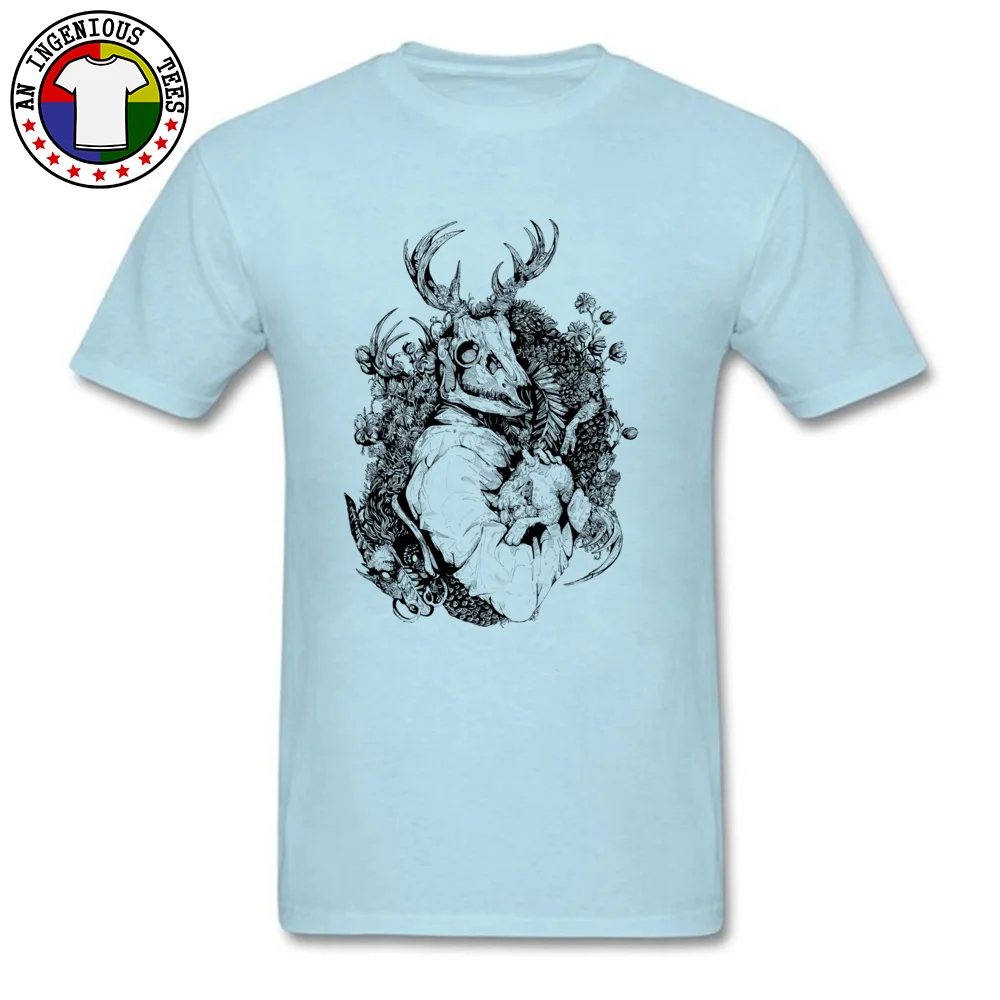 Stag Dragon T-Shirt for Men Geek Fall Tops & Tees Short Sleeve Retro Casual Tee Shirts O Neck Pure Cotton Free Shipping Stag Dragon light
