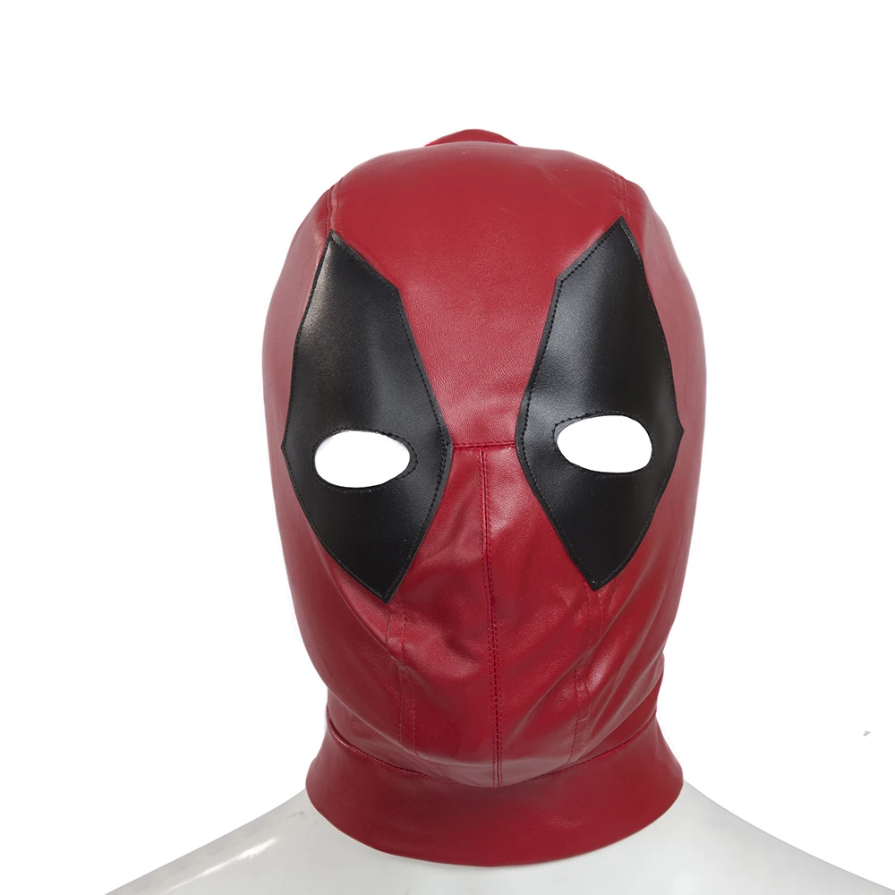 Custom Made Deadpool Costume Halloween Superhero Red Leather Jumpsuit for Men - Complete Deadpool Cosplay Costume Set image 6