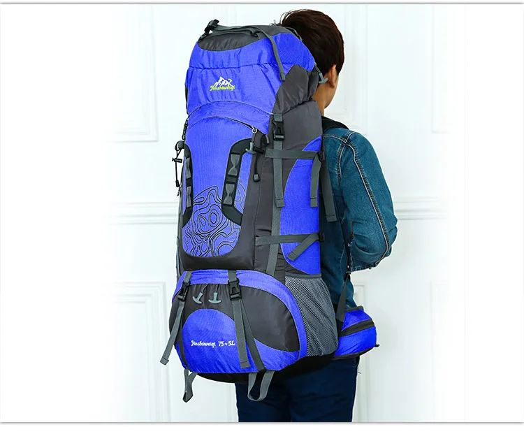 Caminhadas ao ar Bolsas de Desporto Viagem dos Homens 80l à Prova Jian Feng Livre Mochilas Dwaterproof Água Mochila Acampamento Caminhadas Outdoorer hu Wai 5 Esporte e Lazer