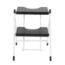 2 шаг сверхмощная складная лестница мини-табурет с противоскользящими ребристыми ступеньками