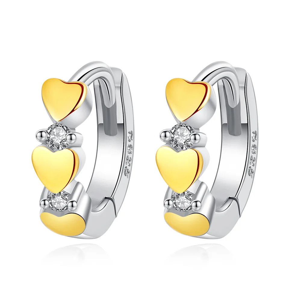 XIYANIKE 925 пробы серебряные серьги в Корейском стиле Новые простые трендовые в форме сердца для женщин маленькие серьги-обручи хорошее ювелирное изделие подарок